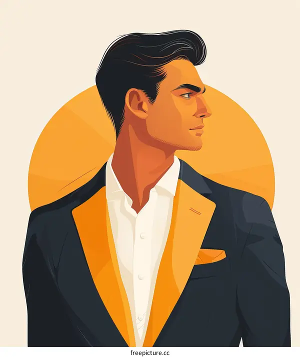 A handsome young man in a suit