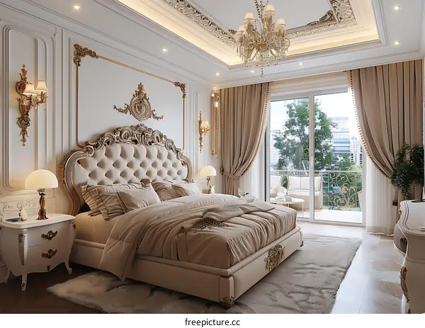 European-style luxury bedroom