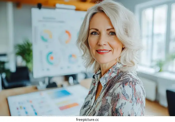 Confident Businesswoman in Modern Office