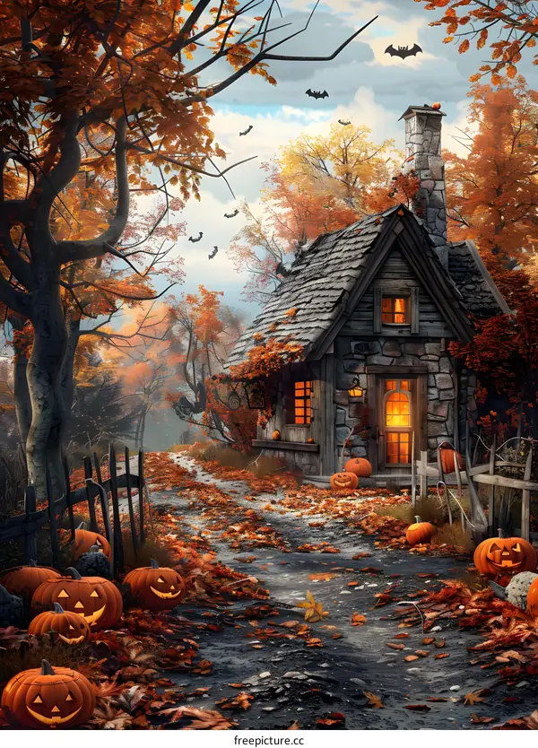 Halloween Pumpkin Cottage