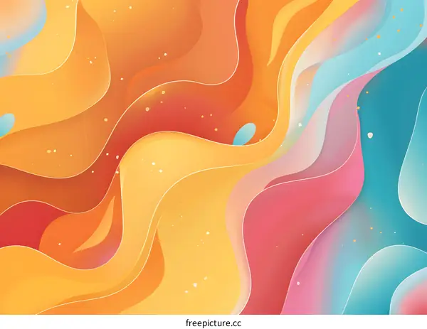 Abstract Colorful Wavy Background