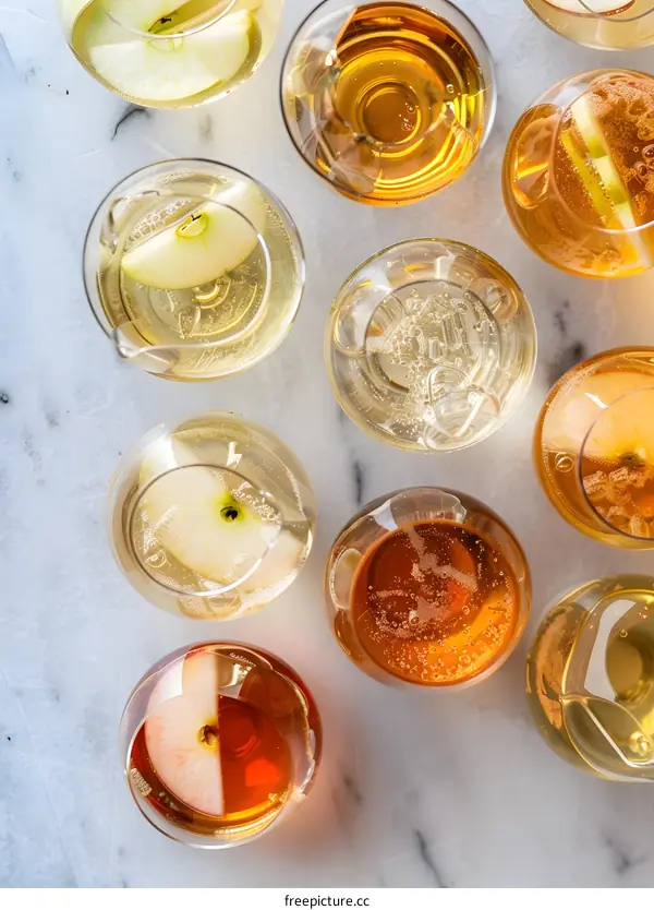 Apple Cider Sangria with Apple Slices