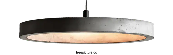 [Transparent Background PNG]Modern Concrete Circular Pendant Light