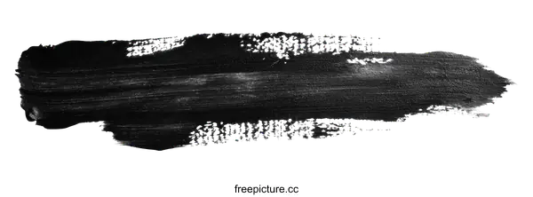 [Transparent Background PNG]Abstract Black Paint Stroke
