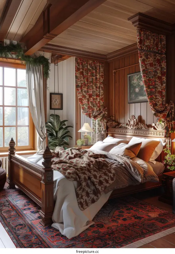 Elegant Antique Bedroom Interior Design