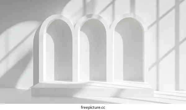 White Archway Display Stand Interior Design
