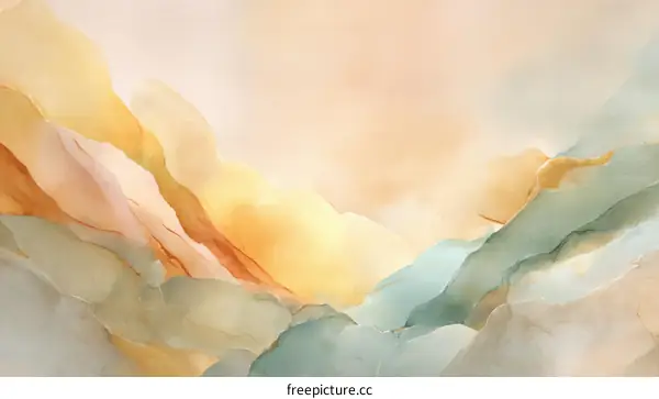 Abstract Landscape Painting with Soft Colors