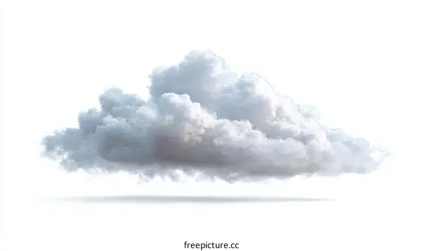 3D Cloud Illustration Isolated on White Background