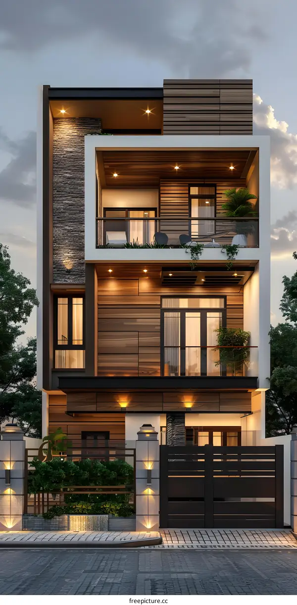 A three-storey modern house in Ho Chi Minh City, Vietnam