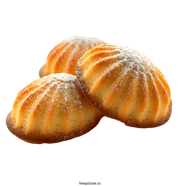 [Transparent Background PNG]Three Freshly Baked Muffins