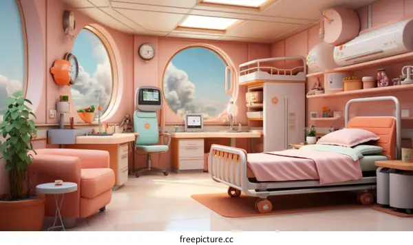 Cozy and Modern Hospital Room