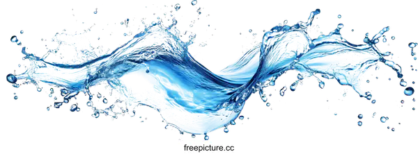 [Transparent Background PNG]Dynamic Water Splash Art