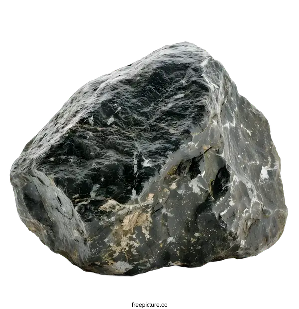 [Transparent Background PNG]Close Up Of A Grey Rock Isolated On White Background