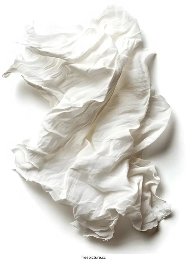 White Fabric Texture on White Background