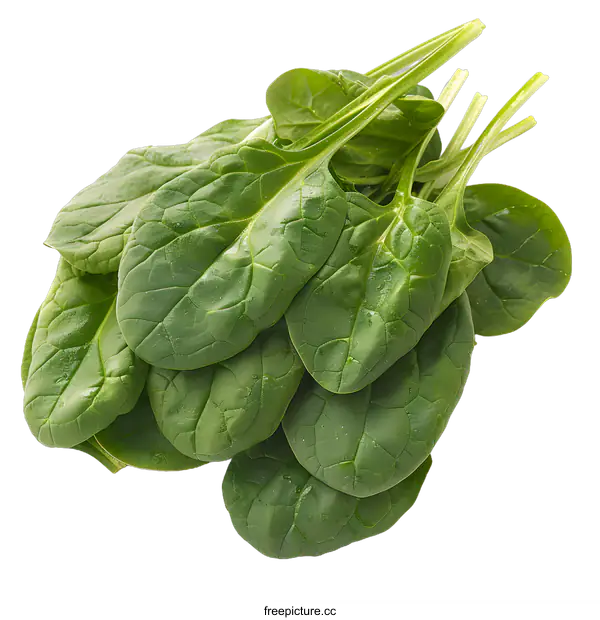 [Transparent Background PNG]Fresh Spinach Leaves Isolated