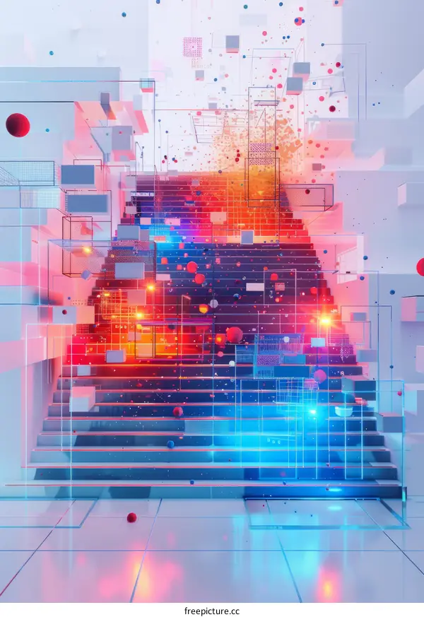 Surreal Staircase to the Future