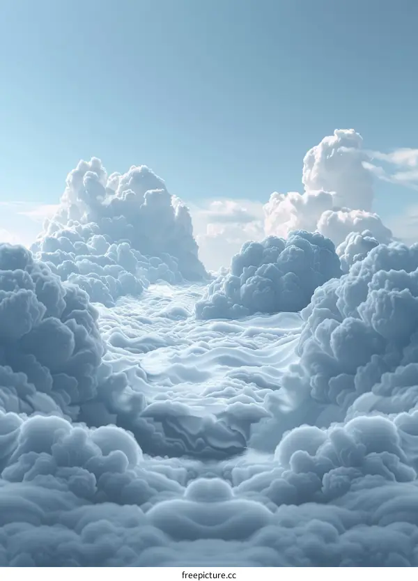 A Cloud Field with a Pastel Sky