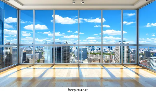 Modern Office With Panoramic City View