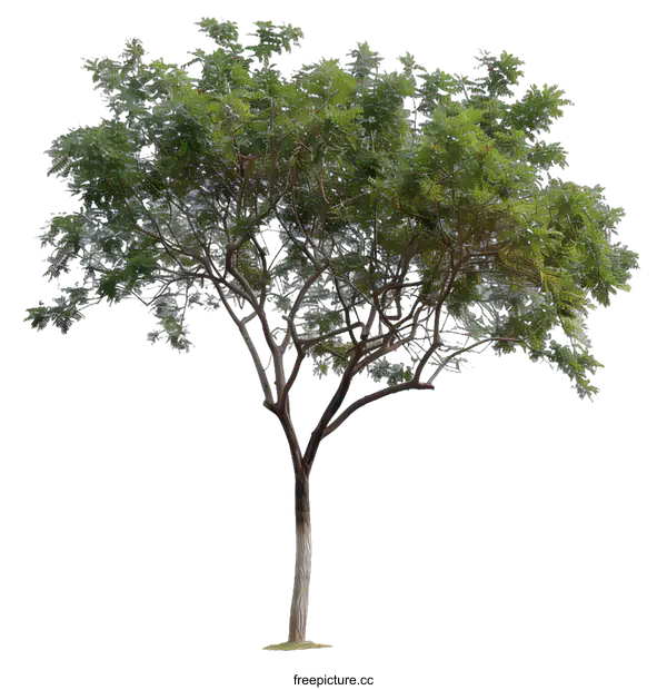 [Transparent Background PNG]Green Tree Isolated on White Background