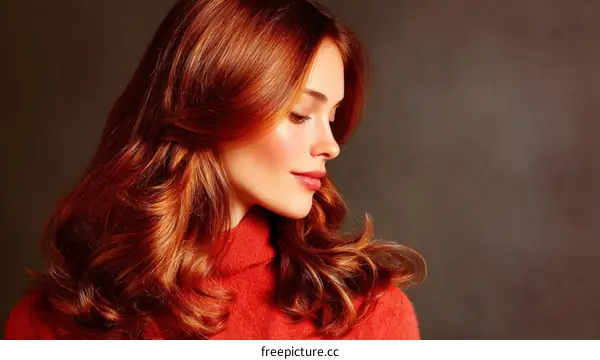 Attractive Woman with Stunning Red Hair