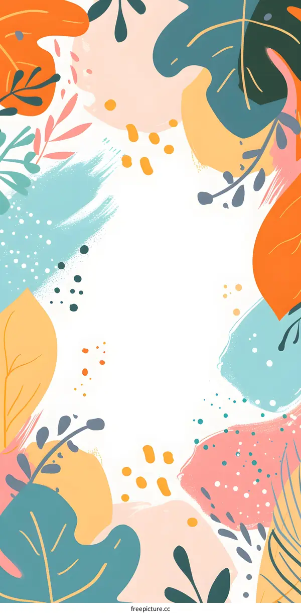 Abstract Hand Painted Floral Background