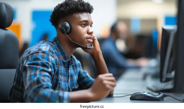 Focused Call Center Agent in Action