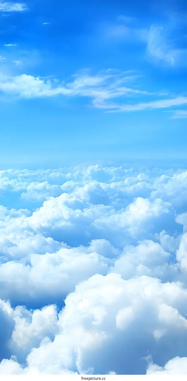 White Clouds in a Blue Sky