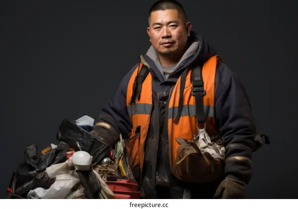 Portrait of a sanitation worker