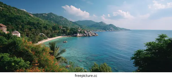 Tropical Island Beach Scenic Landscape