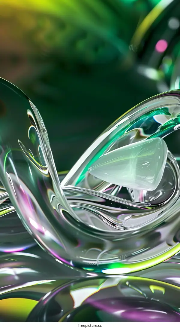 Abstract 3D rendering of glassmorphism