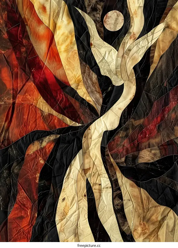 Abstract Art with Stained Glass Style