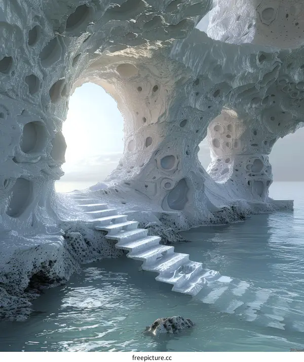 Glowing Mushroom Grotto: A Stairway to the Unknown