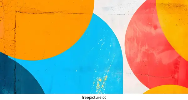 Abstract Geometric Shapes Painted on Wall