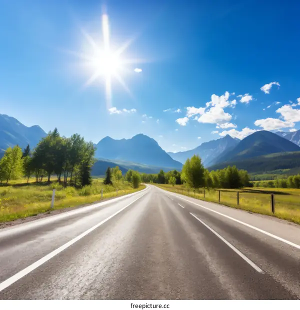 The road to the mountains