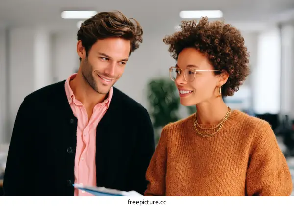 Business Discussion Two Adults