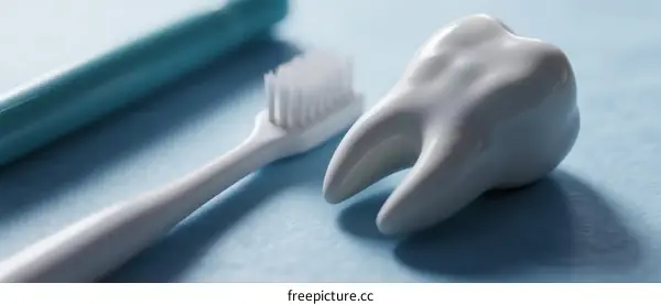 Toothbrush and dental model for oral hygiene demonstration