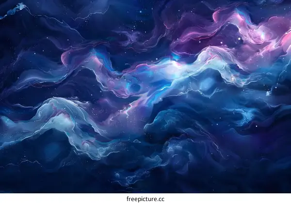 Blue and purple abstract painting
