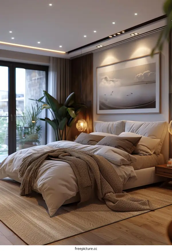 Modern Bedroom Interior Design Rendering