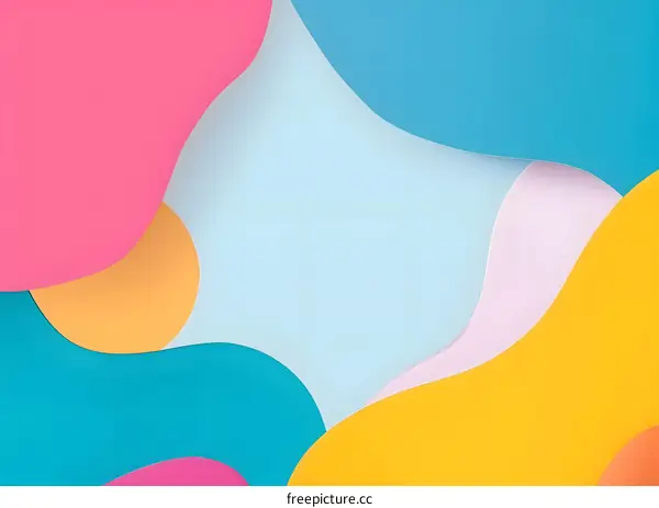 Abstract Colorful Paper Background with Wavy Lines