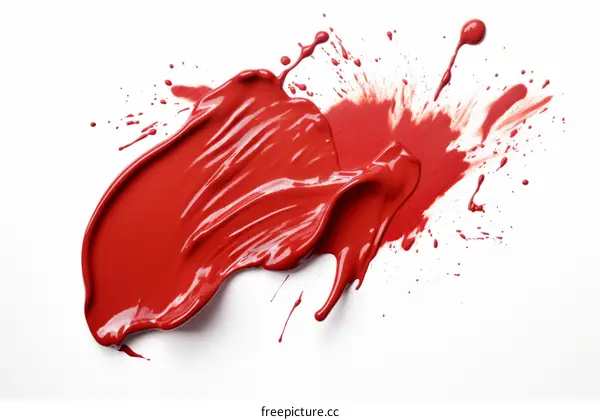Dynamic Red Paint Splash