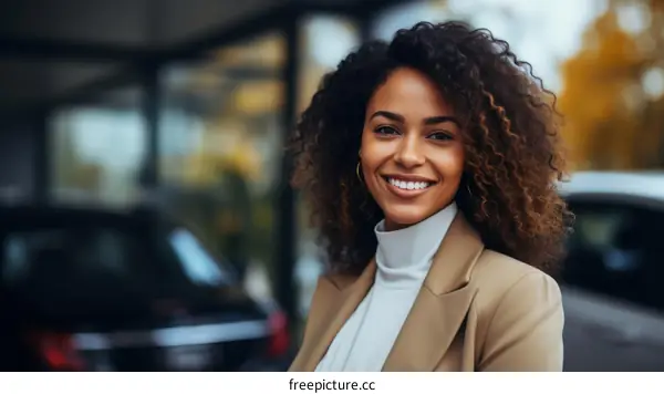 Portrait of a young professional woman smiling