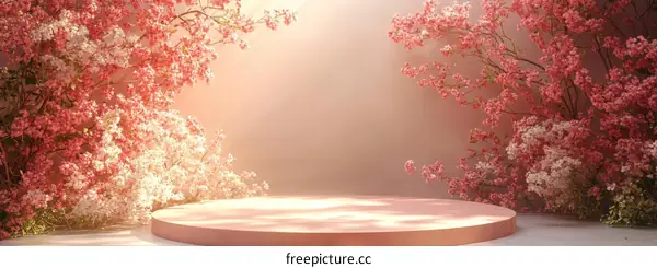 Pink Cherry Blossom Display Platform