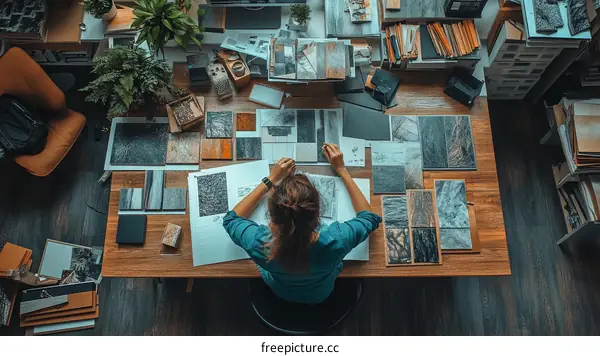 Interior Design Project Workspace with Samples