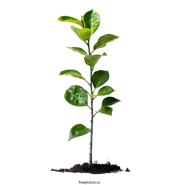 [Transparent Background PNG]Small Tree Growth White Background