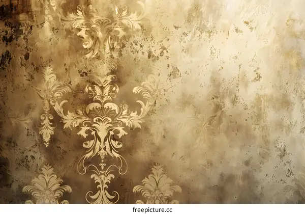 brown and gold vintage wallpaper