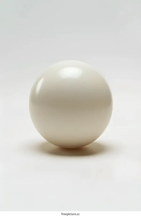 Large white egg on white background