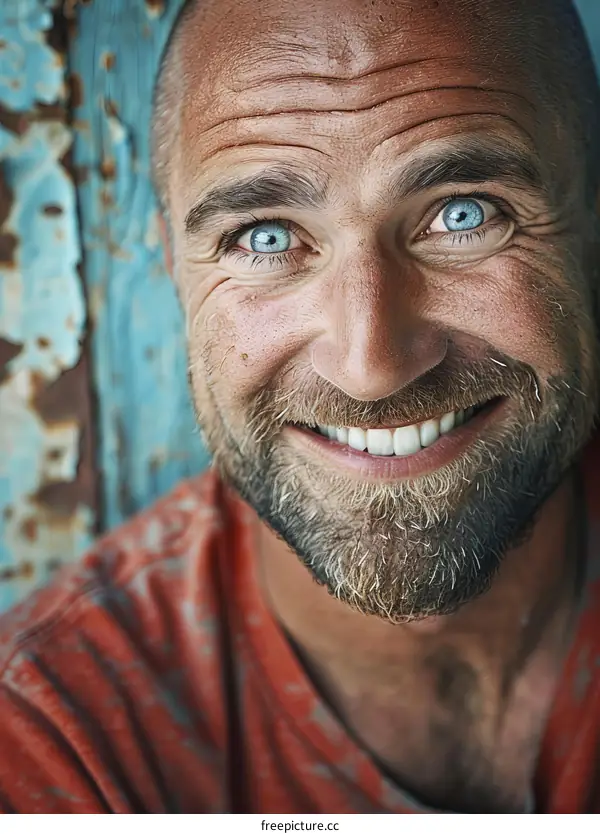 Close Up Portrait of a Smiling Man