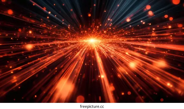 Abstract Red Light Explosion Background