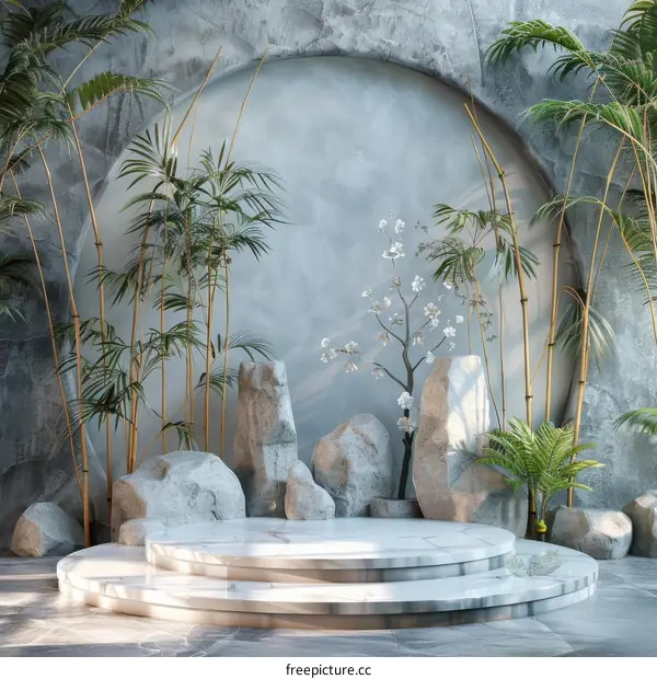 Elegant Modern Minimalist Display Podium Background