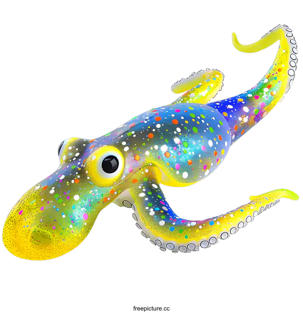[Transparent Background PNG]Colorful Octopus Illustration